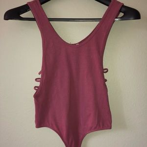 Burgundy Body Suit